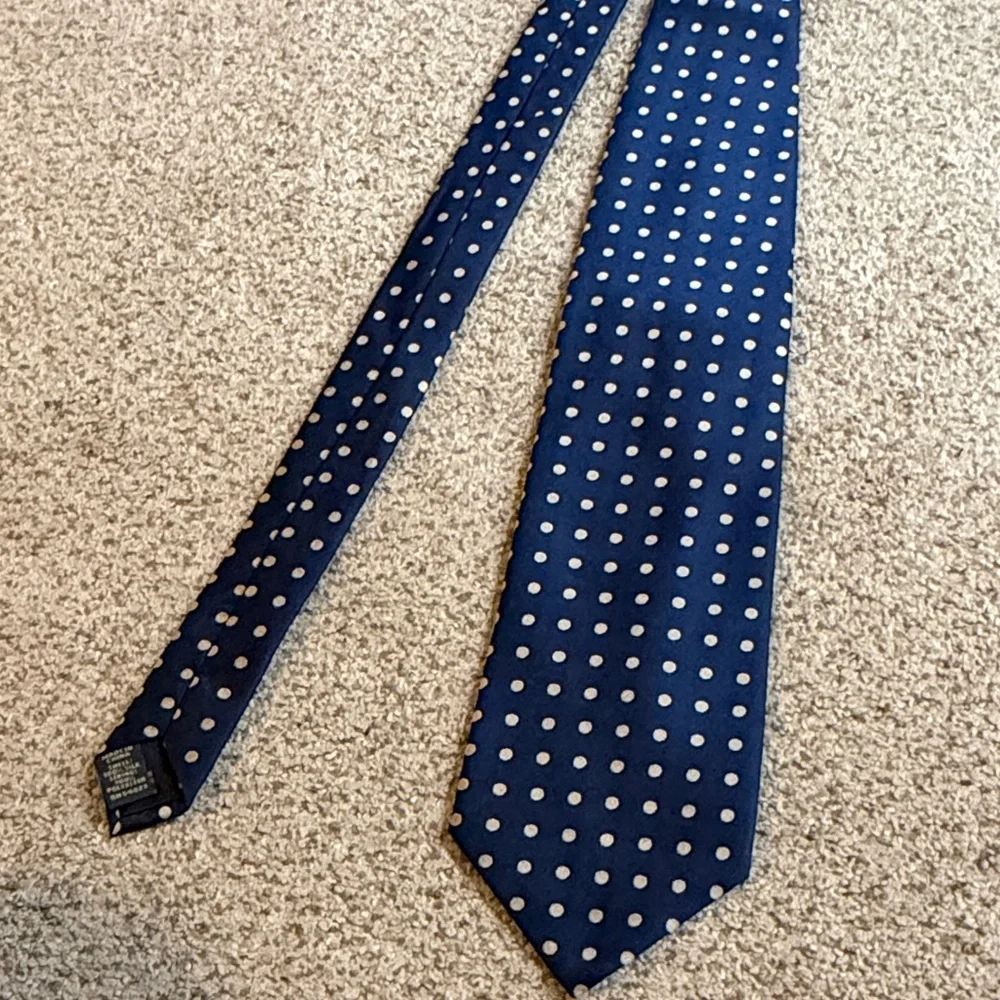 Banana Republic Navy Blue Polka Dot Tie